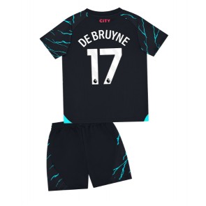 Manchester City Kevin De Bruyne #17 Dětské Alternativní dres komplet 2023-24 Krátký Rukáv (+ trenýrky)